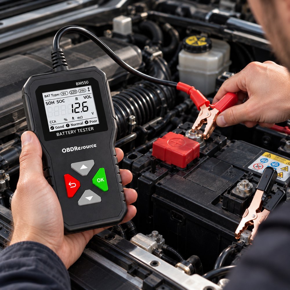 Testeur de batterie numérique 6, 12 et 24 V