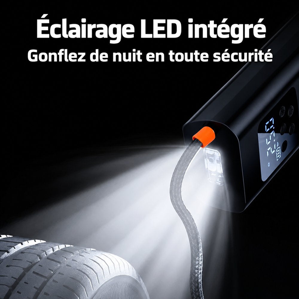 Gonfleur de pneus sans fil à arrêt automatique