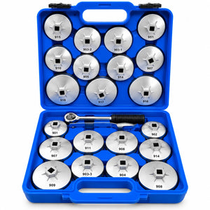 Coffret de 23 pièces : cloches de filtre à huile et cliquet