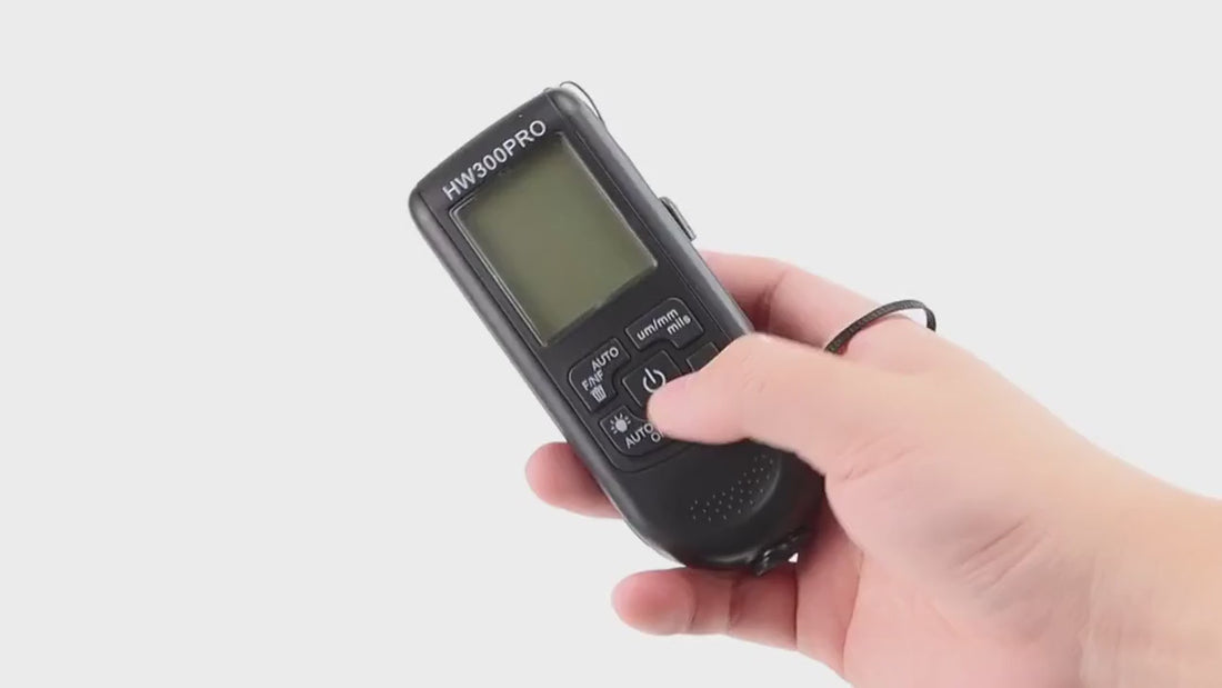 Démonstration du testeur d'épaisseur de peinture HW-300PRO